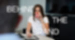 Bright Collie Senior Designer Megan in the studio discussing the Gryd Energy branding project