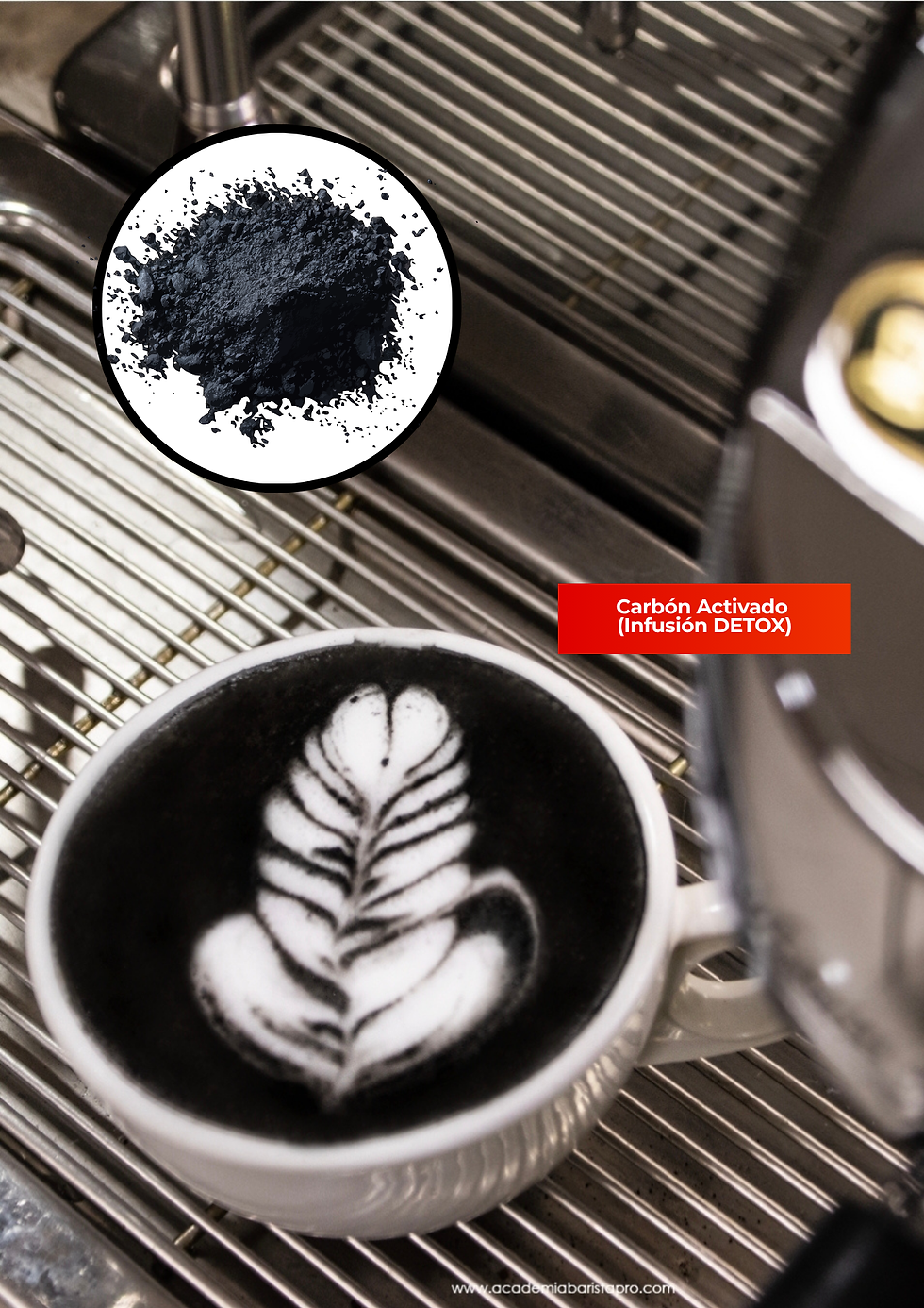 Bebida de carbón activado de coco para desintoxicación natural - Black Latte San Salvador