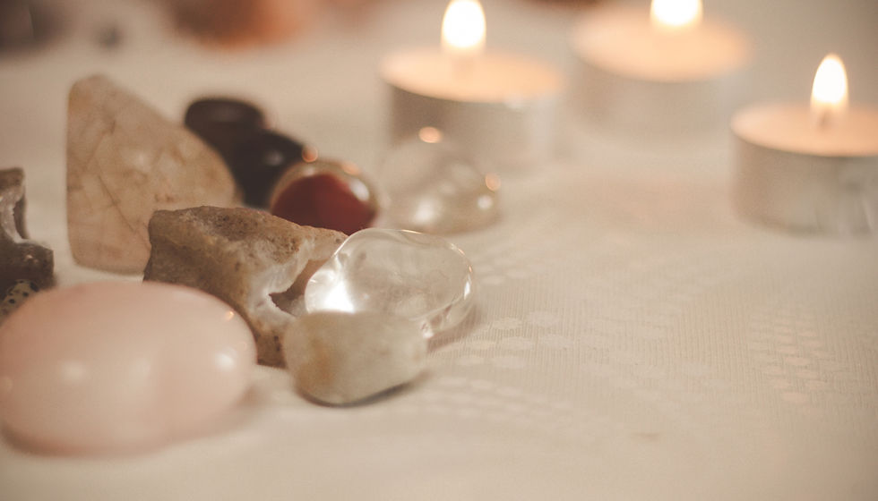 crystals and candles at Karen's Holistic Haven