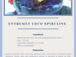 Entremet Coco Spiruline