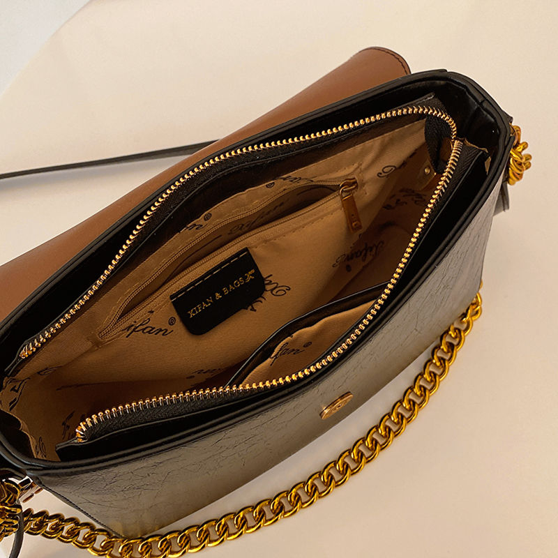 Thumbnail: Stand out with the Simple Women's Leather Shoulder Bag from Calibou Store, Inc. This Fashion Chain Crossbody Small Square Bag