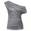 Thumbnail: One Shoulder Sequin Sparkly Blouse Asymmetrical Women Tee Top