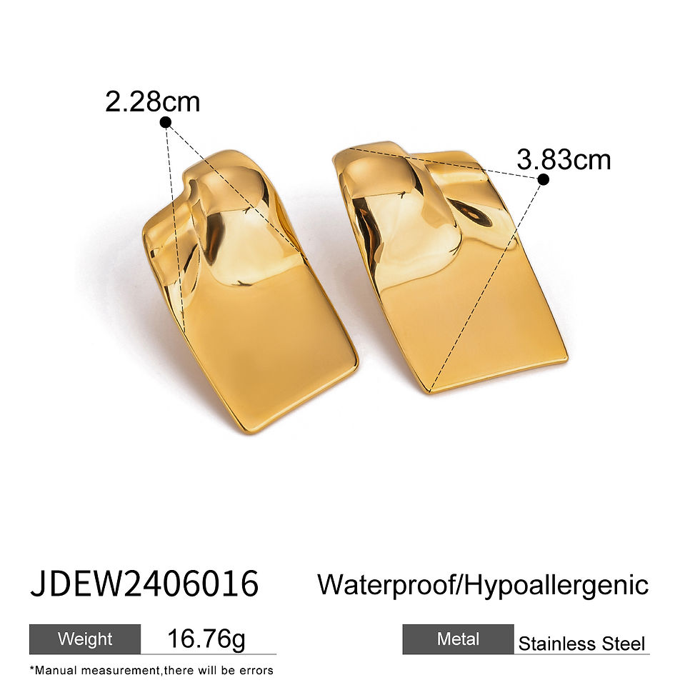 Youthway Personality Geometric Convex Glossy Women Earring