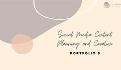 Portfolio 8 - Social Media Content Plann
