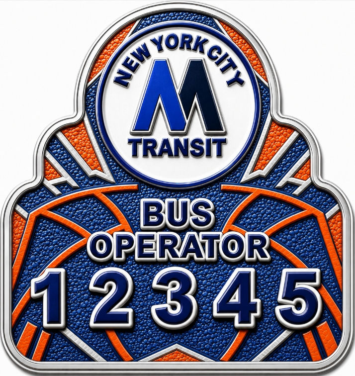 Royal Blue New York Knicks Colors Themed Badge