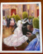 Pickle ball pickles dancing in a ballroom. High quality artist signed print on smooth archival paper.