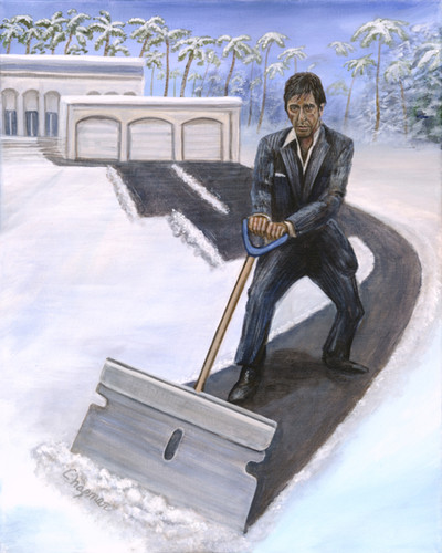 タケノコScarFace 20キロ Scarface shoveling snow. Tony Montana Blow Shovel. | Travis