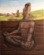 Easter isle zen, Easter island stone statue head. Original