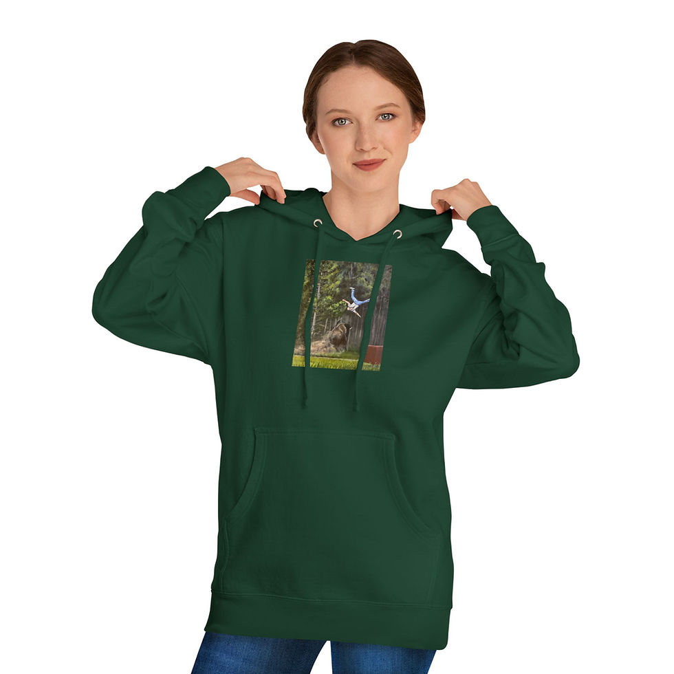 Thumbnail: Angry Bison launches Man. Unisex Hooded Sweatshirt