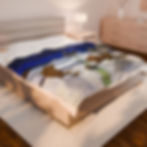 Thumbnail: Olympic curling beavers, raccoons and moose. Velveteen Plush Blanket