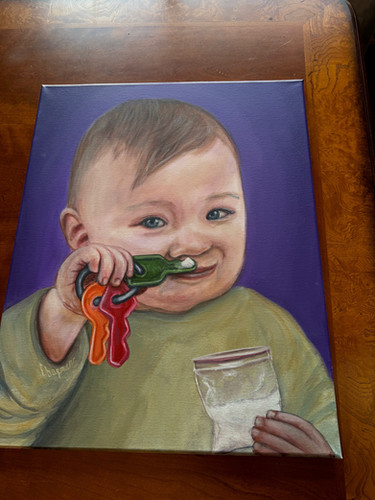 Baby bump original painting 16“ x 20“ | Travis Chapman Art