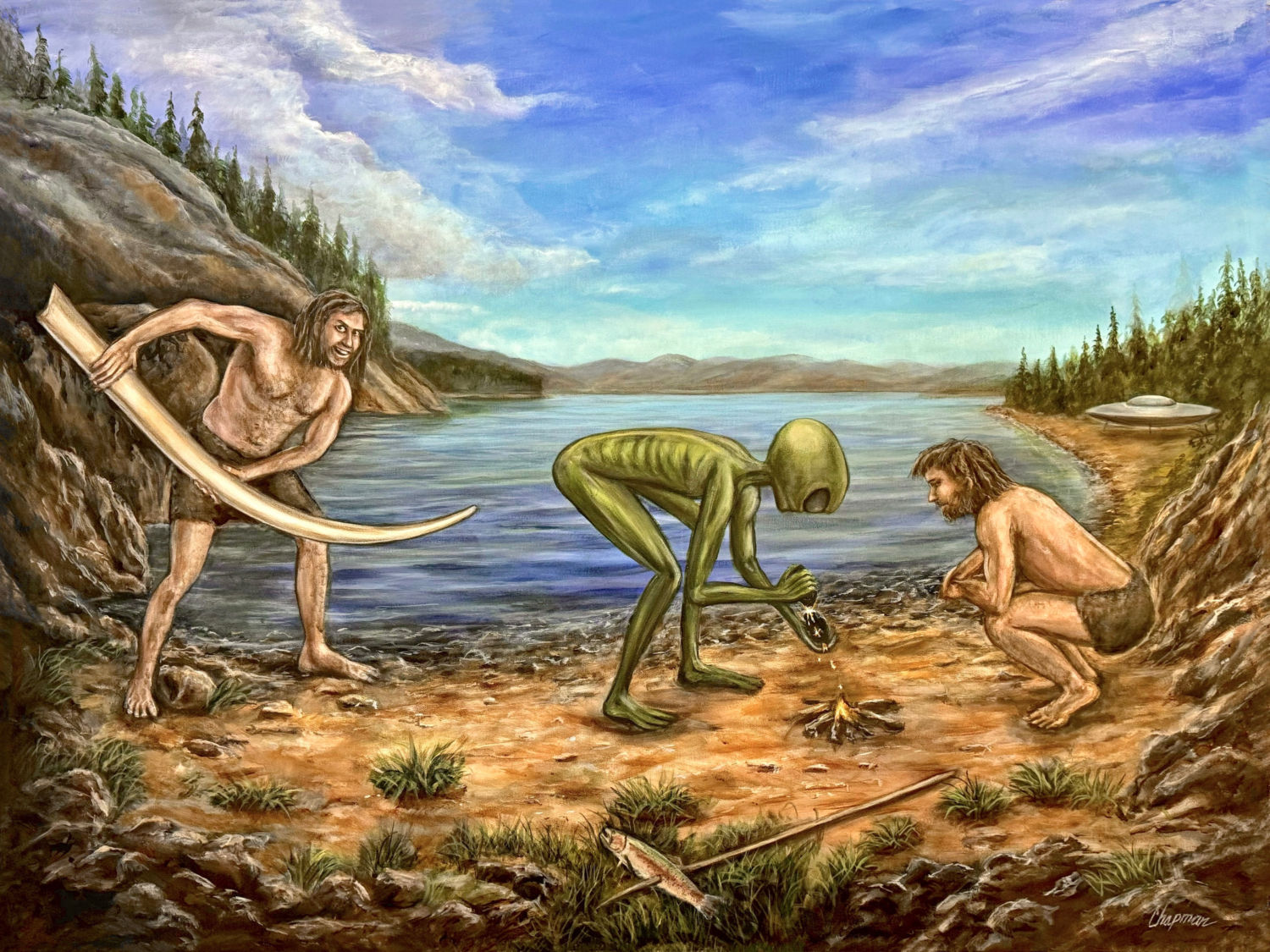 Alien butt probe origin story. High quality, artist signed print.