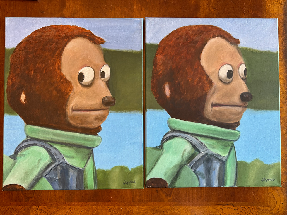 Side eye double take puppet two piece classic meme. Original