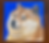 Dogecoin meme Shibu Inu dog blue background original painting 12“ x 12“ canvas