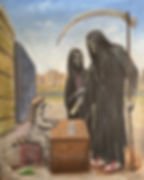 Ricky deals three card Monty to Grim Reaper death and his girlfriend