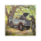 Thumbnail: Shade tree mechanics, raccoons, fixing a bronco.  Vinyl Sticker