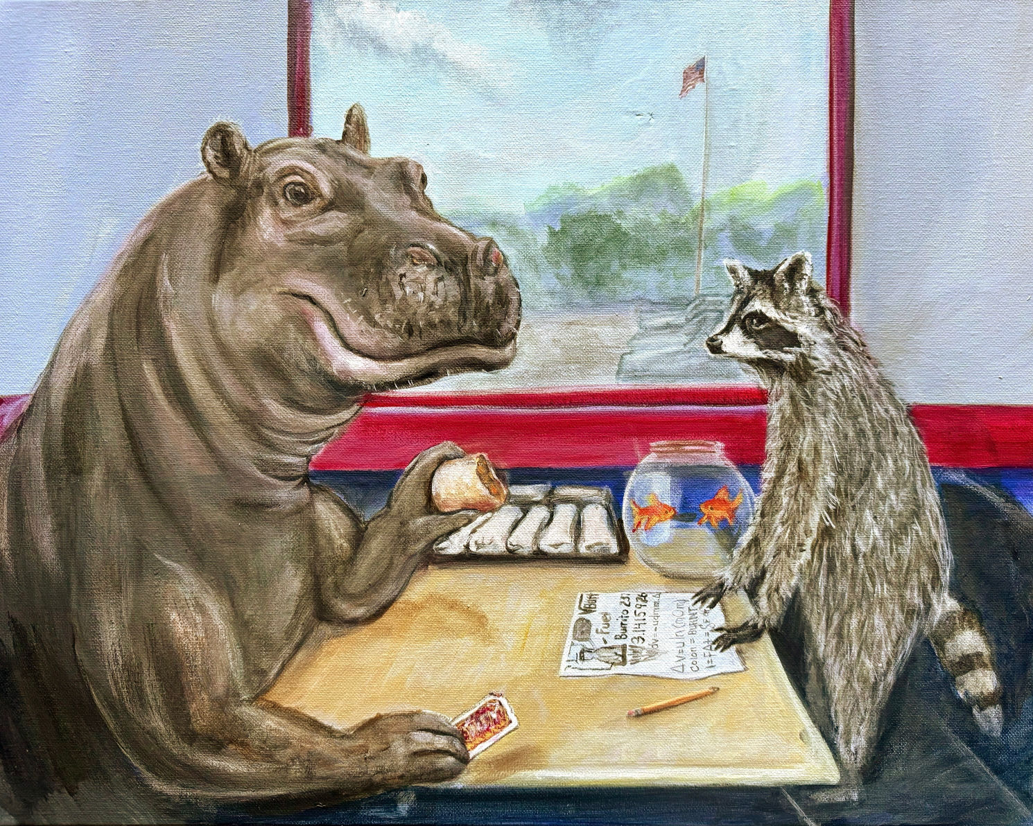 Kip, the raccoon makes plans for a rocket launch to save stranded astronaut.