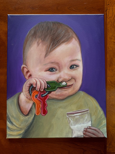 Baby bump original painting 16“ x 20“ | Travis Chapman Art