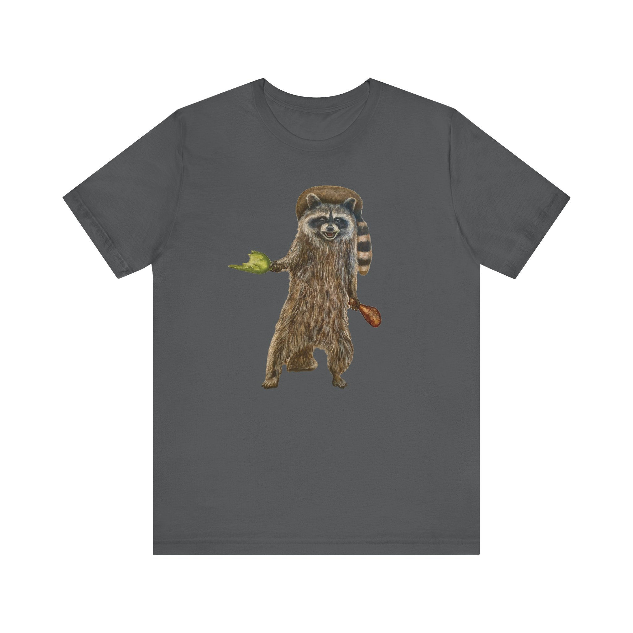 Raccoon with Raccoon Hat Unisex Jersey Short Sleeve Tee