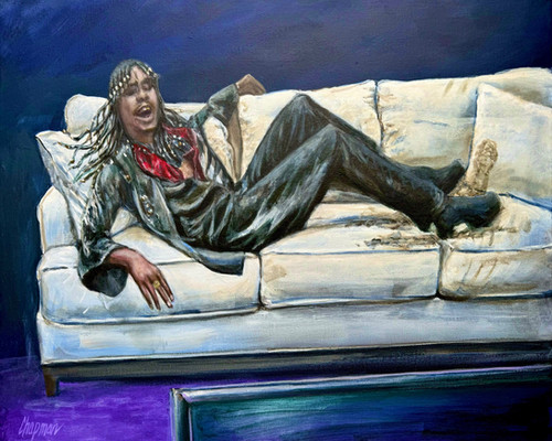 絵画 The New Couch! Rick James destroys couch. Dave Chappelle show art. Eddie Murphy's