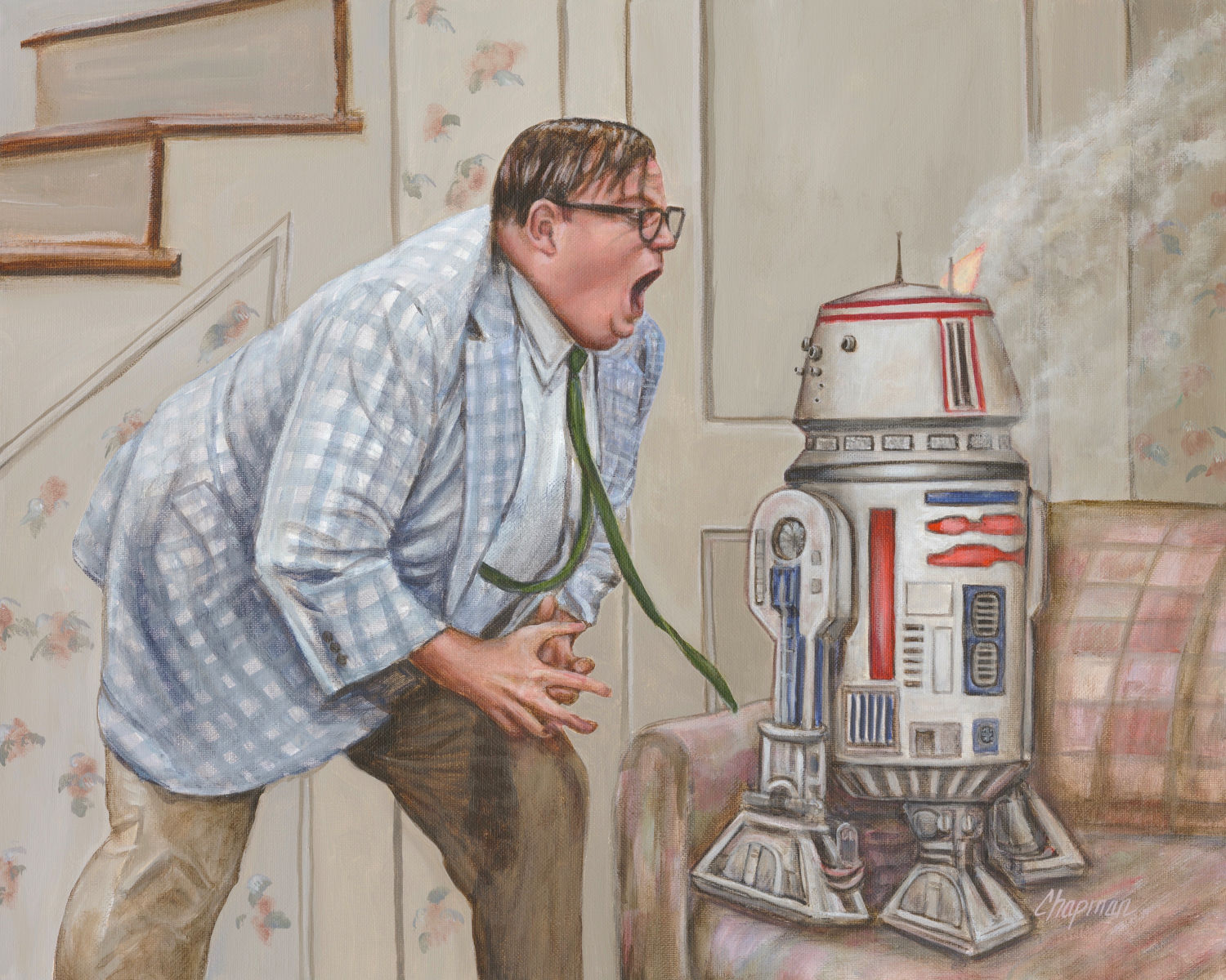 Bad Motivator. Chris Farley motivating a bad R5 unit.