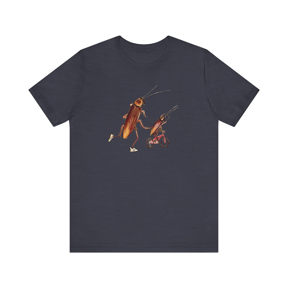Thumbnail: Papa Roach. Papa Roach teaches his child how to ride a bike. Short Sleeve Tee. 