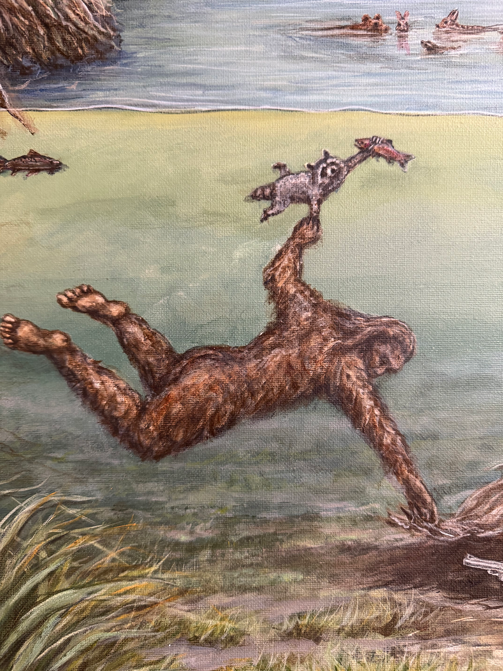 Thumbnail: Bigfoot held at gunpoint by a beaver while trying to break in. Kip too original