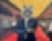 Kip Casino boss raccoon in a nice suit on the gaming floor animals.
