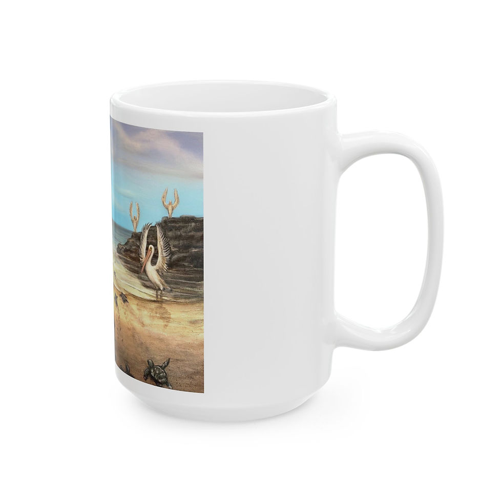 Thumbnail: Sea Turtle Protecting His Babies Ceramic Mug 11oz or 15oz