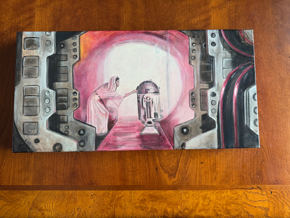 Thumbnail: Princess Leia giving the message plans to R2-D2 Star Wars opening scene original