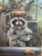 Tennessee bus ride Raccoon school bus Ricky driving with fireworks original. Ricky the raccoon .