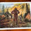Thumbnail: Bigfoot saves baby animals from a forest fire. Sasquatch saving animals. Artist signed print. Smooth archival paper .