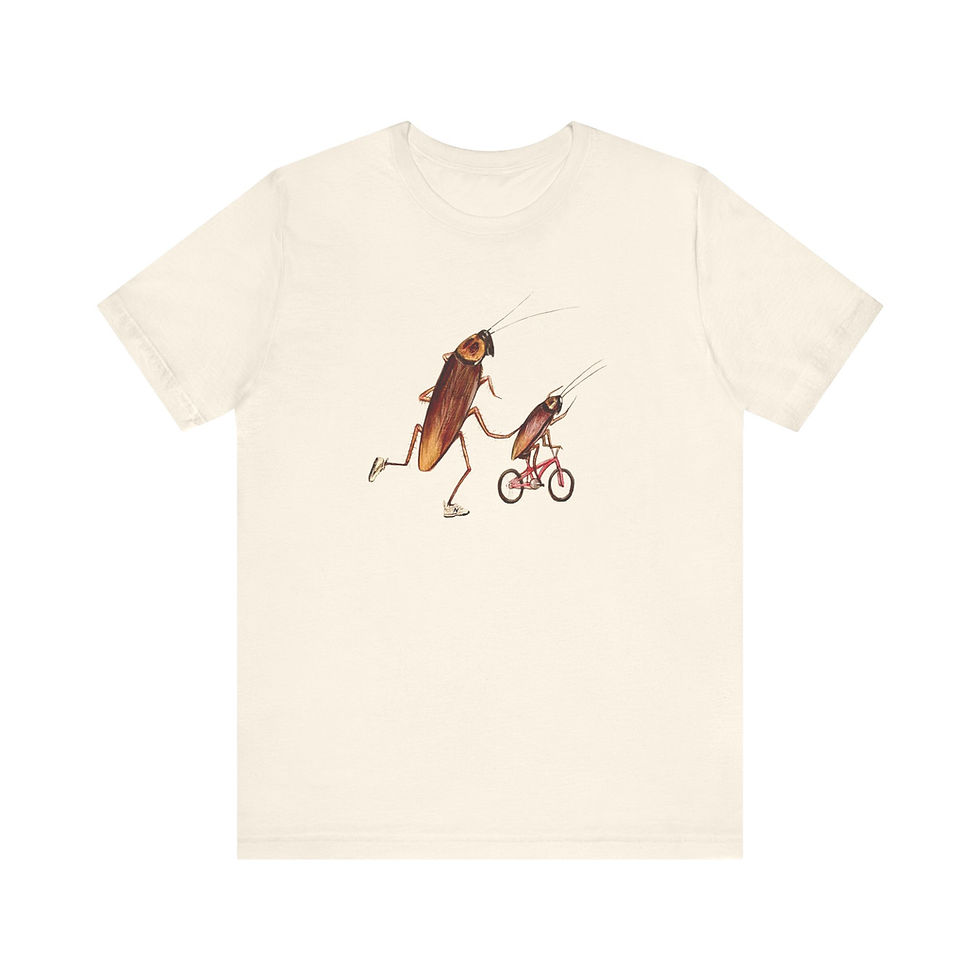 Thumbnail: Papa Roach. Papa Roach teaches his child how to ride a bike. Short Sleeve Tee. 