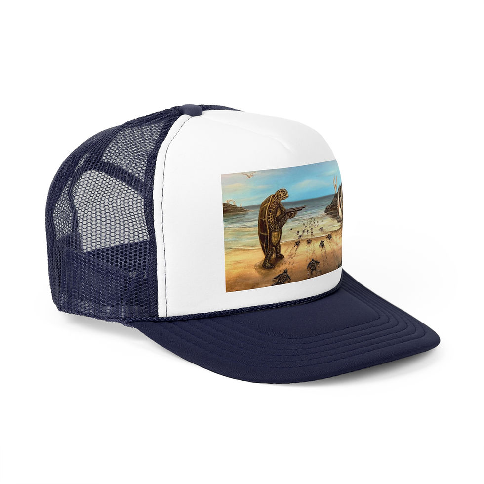 Thumbnail: Adjusting the odds. Sea Turtle protecting its babies. Trucker Cap