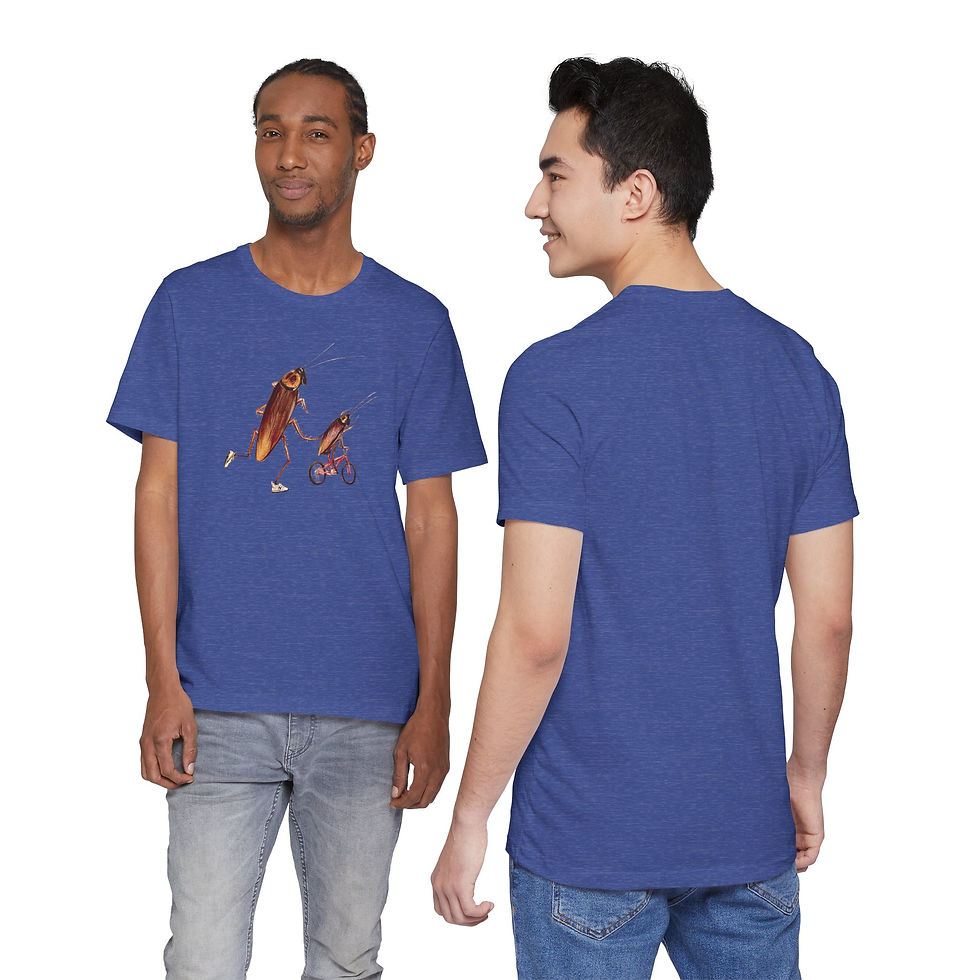 Thumbnail: Papa Roach. Papa Roach teaches his child how to ride a bike. Short Sleeve Tee. 