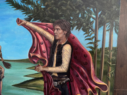 Birth of Venus with princess Leia Chewbacca C3-PO and Han Solo