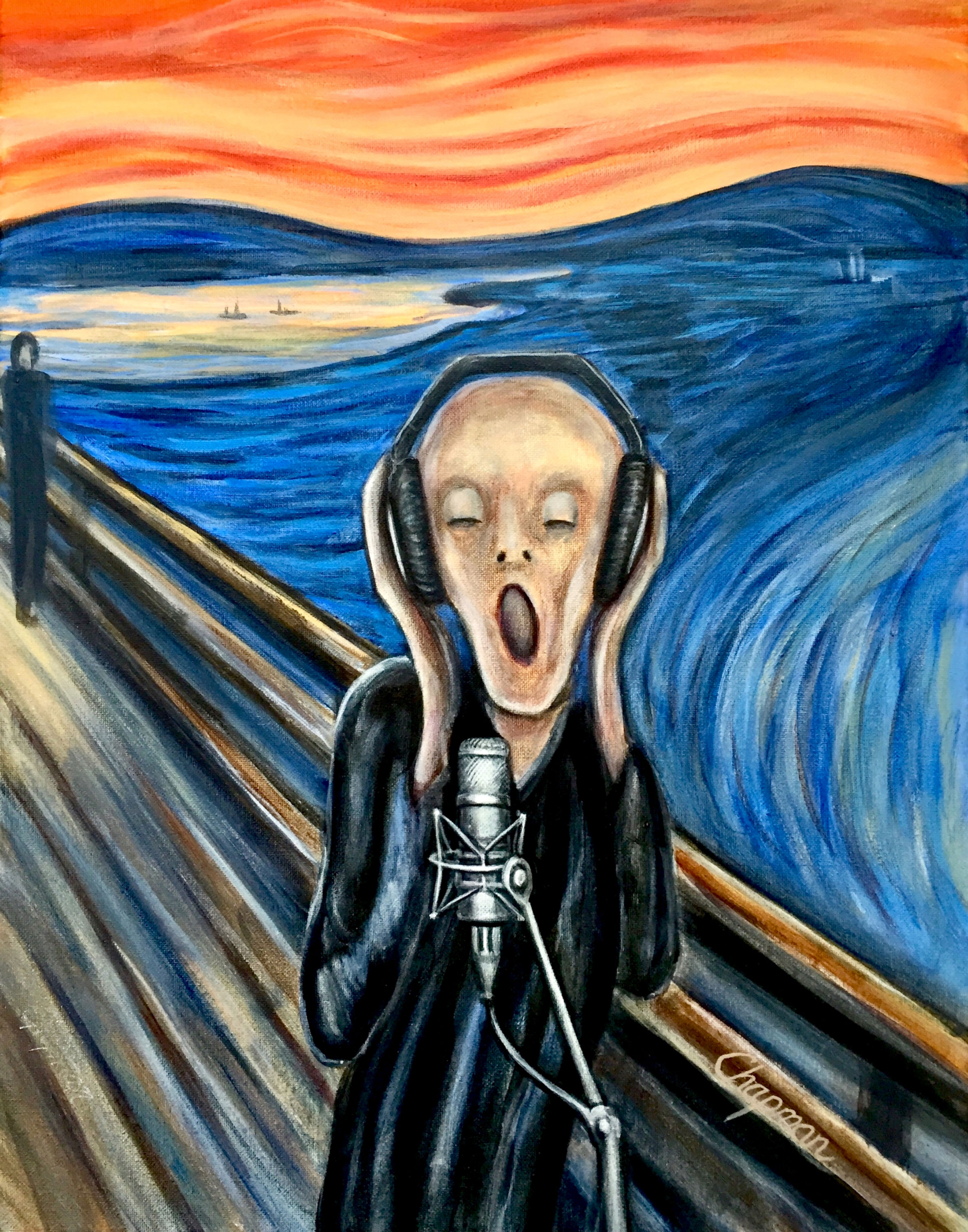 The Scream with headphones. Turning a weakness into a strength.