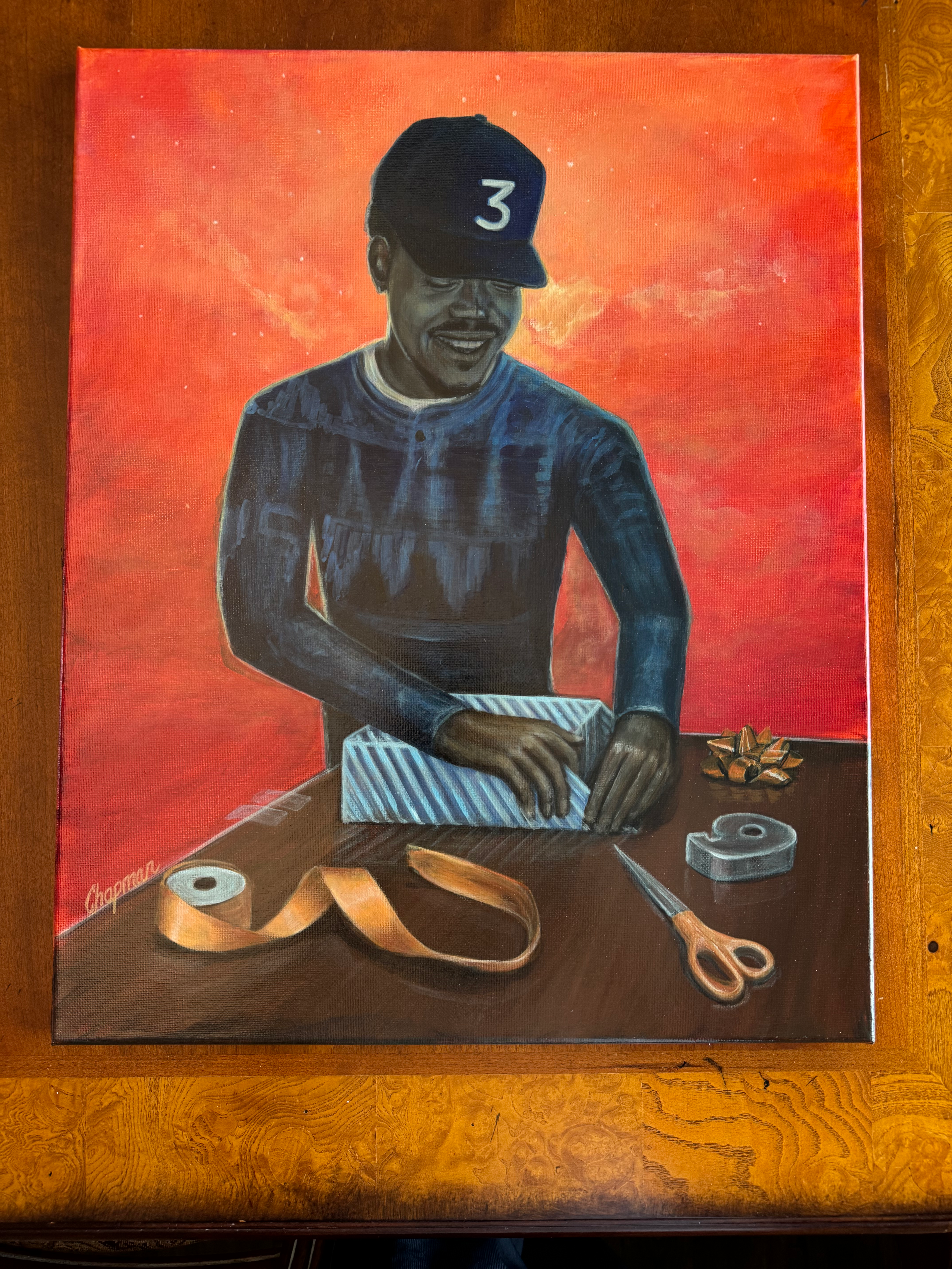 Chance the gift rapper wrapping presents album cover extension original