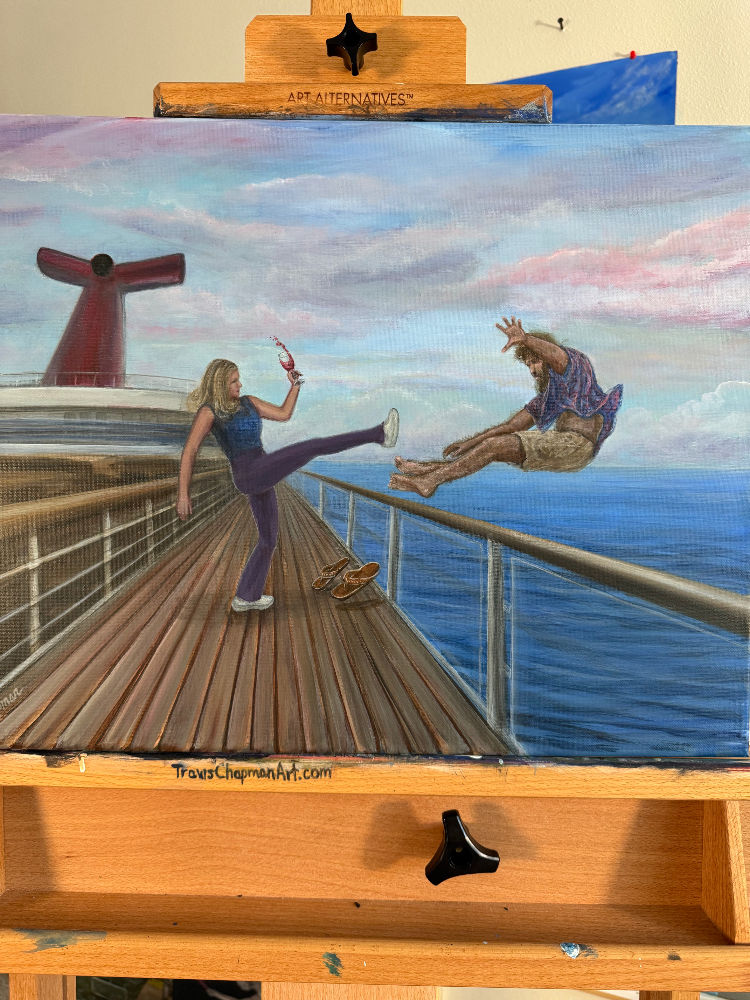 Lost at sea. Mrs. Eubanks husband falls off a cruise boat from kick original.