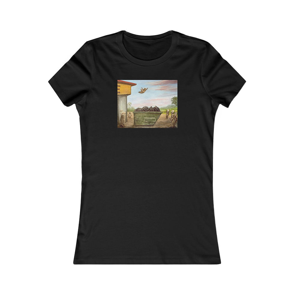 Thumbnail: Raccoon Dumpster diving off a waffle house. Women's Favorite Tee 