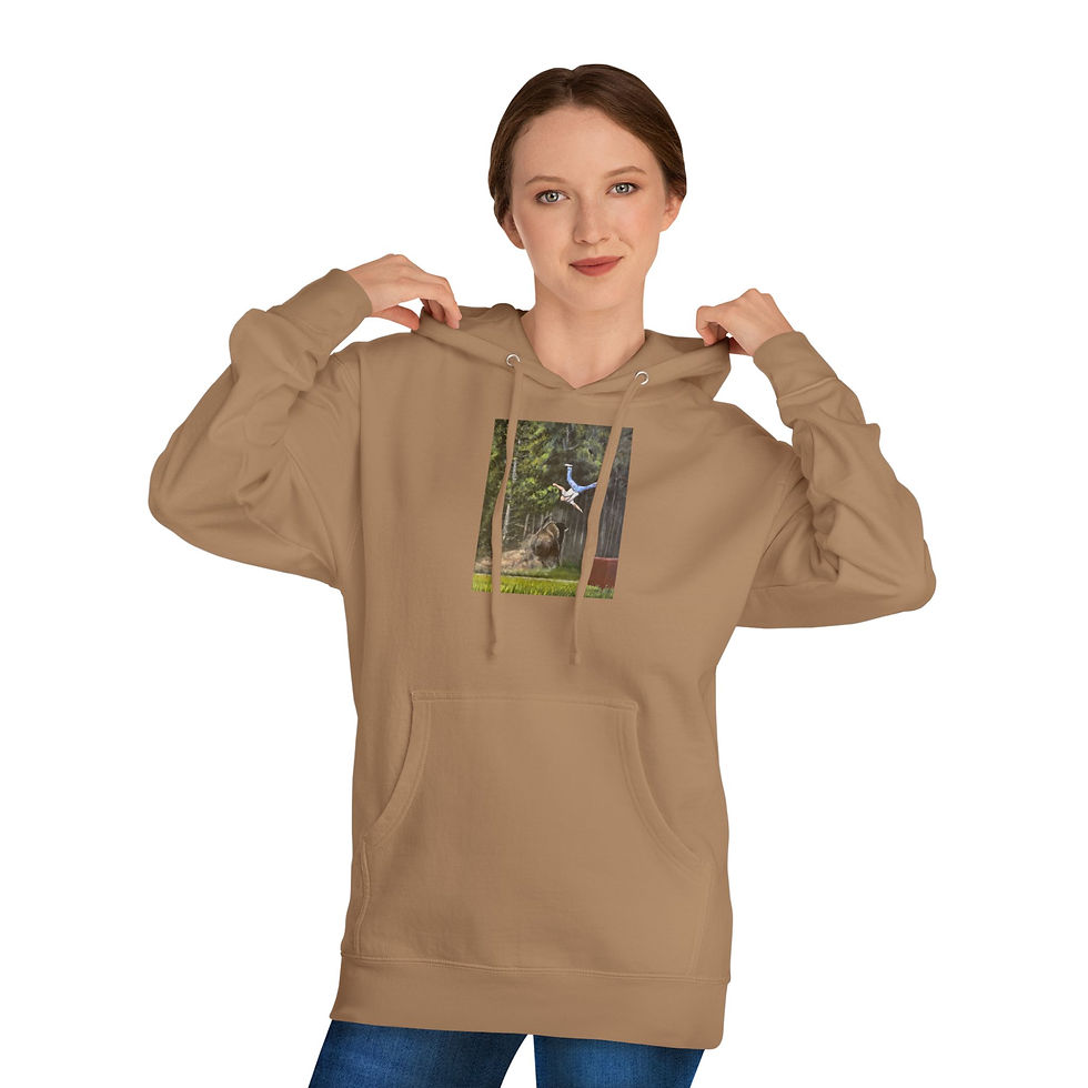 Thumbnail: Angry Bison launches Man. Unisex Hooded Sweatshirt