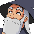 wizard strokes beard animation