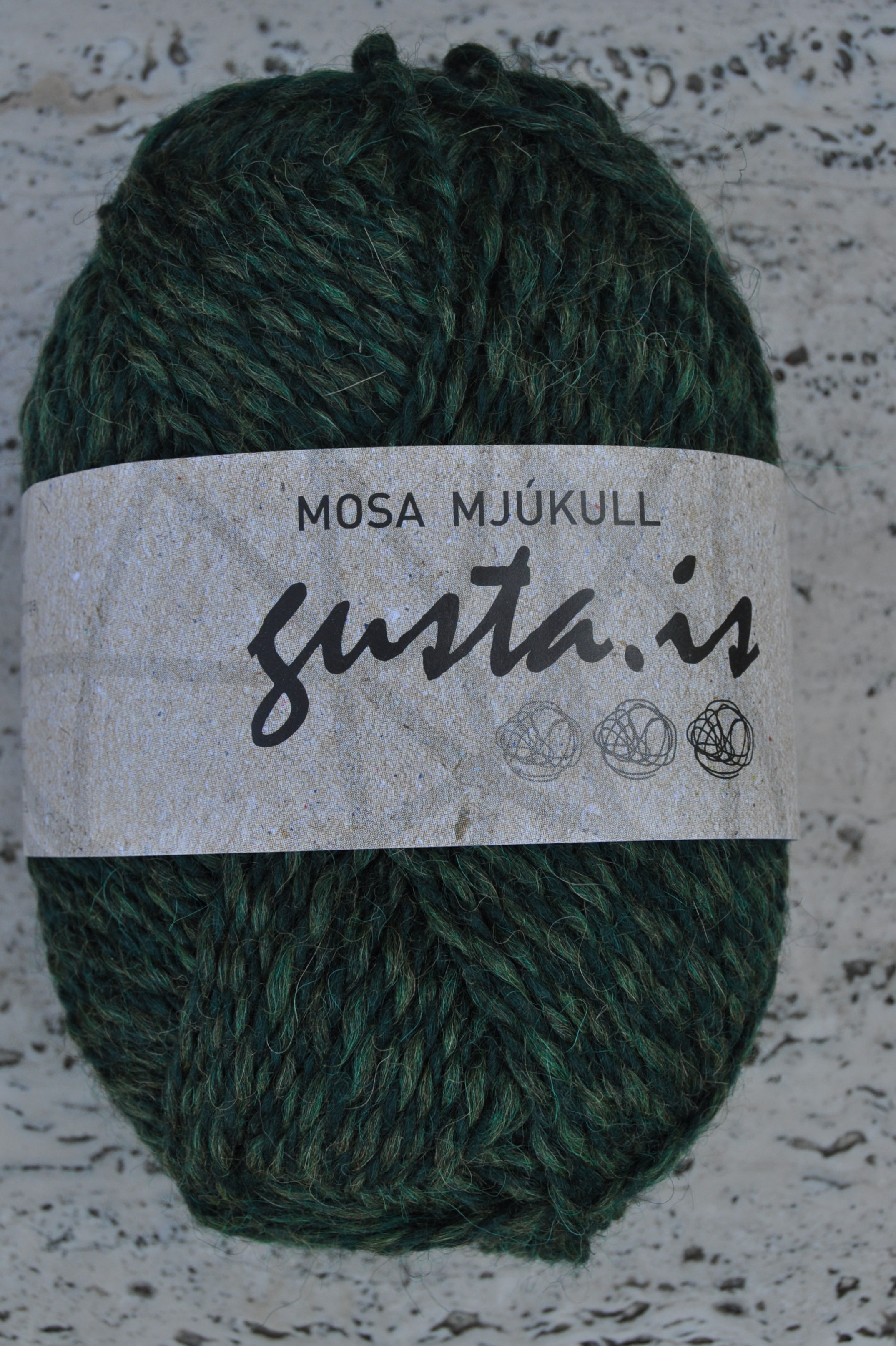 8000 Flöskugrænn Mosa mjúkull garn