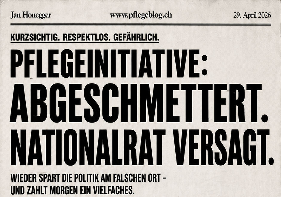 Pflegeinitiative: Abgeschmettert. Nationalrat versagt.