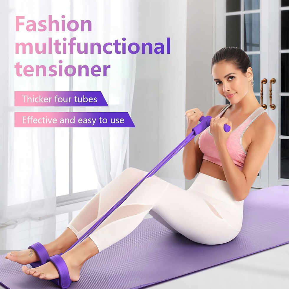 Thumbnail: Tension Rope Sit-up Handle Waist Abdomen Exercise Training Elastic Yoga Pedal Pu