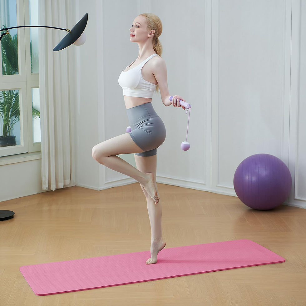Thumbnail: Good Nite Yoga Mat Gymnastics Pilates Exercise Mat for Women Non-Slip Thick 6mm 