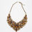 Thumbnail: Floral Crystal Brown Bib Set