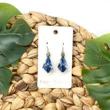 Blue Waves Origami Earring