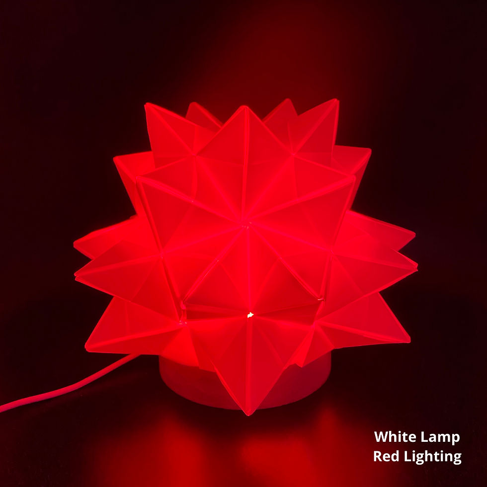 Thumbnail: Origami lamp, LED color changing lamp, geometric desk lamp, modern decor, unique gifts for men, christmas gifts for boyfriend