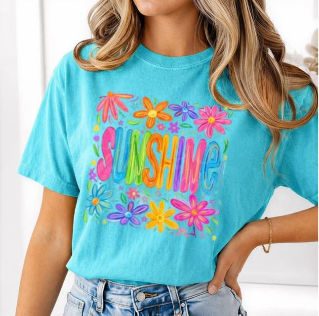 Thumbnail: Shineshine Retro Floral Comfort Color Shirt
